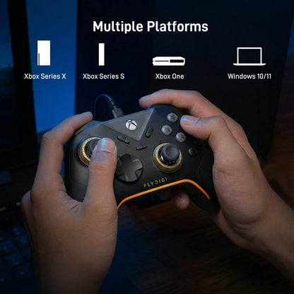 FLYDIGI VADER 5S Wired Controller for Xbox Series X|S, Xbox One, Windows 10/11, FORCEFLEX Adjustable Tension Joysticks, FORCESWITCH Triggers, 6 Remappable Buttons, 3.5mm Audio Jack