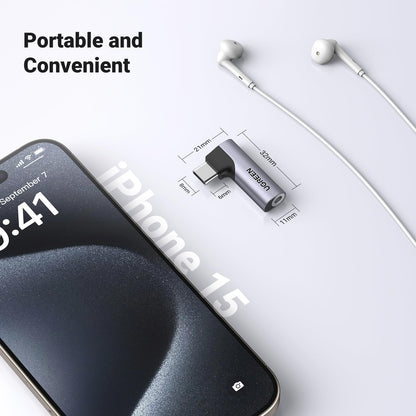 UGREEN Adaptador de Audio USB C a 3.5mm (Gris)