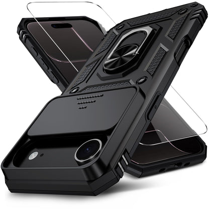 Muntinfe Funda Protectora de Grado Militar para iPhone 17 Air de 6.5 Pulgadas (Negro)