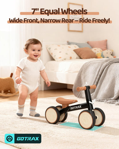 Gotrax Bicicleta de Equilibrio para Bebés de 1-2 Años (Black)