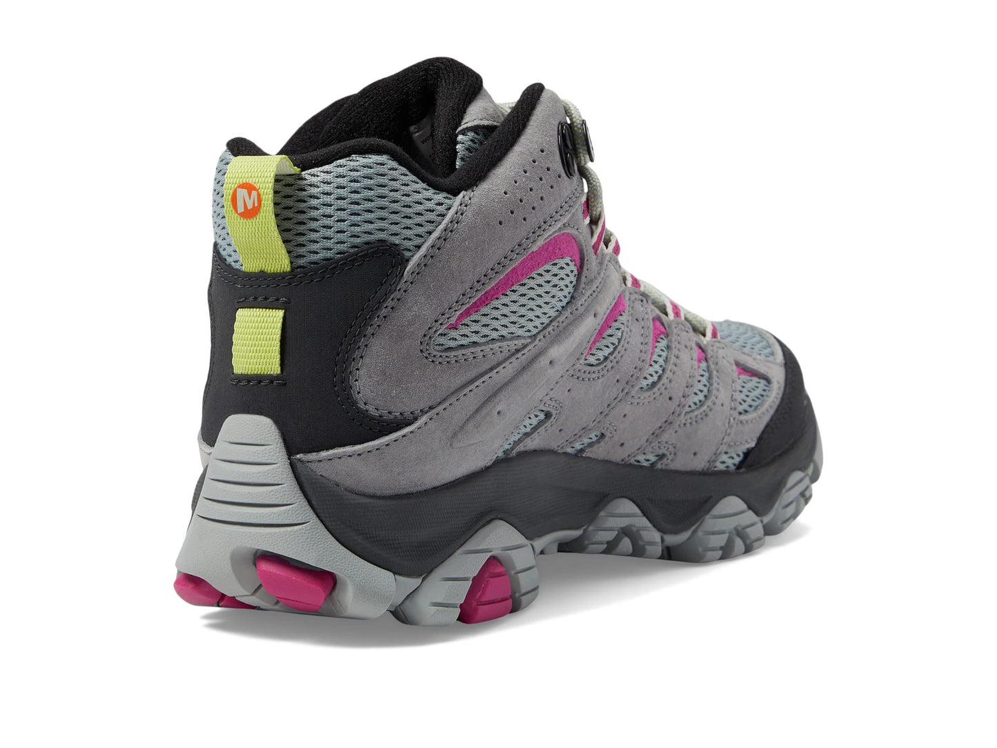 Merrell Women's Moab 3 Mid Waterproof Hiking Boot, Monument/Fuchsia