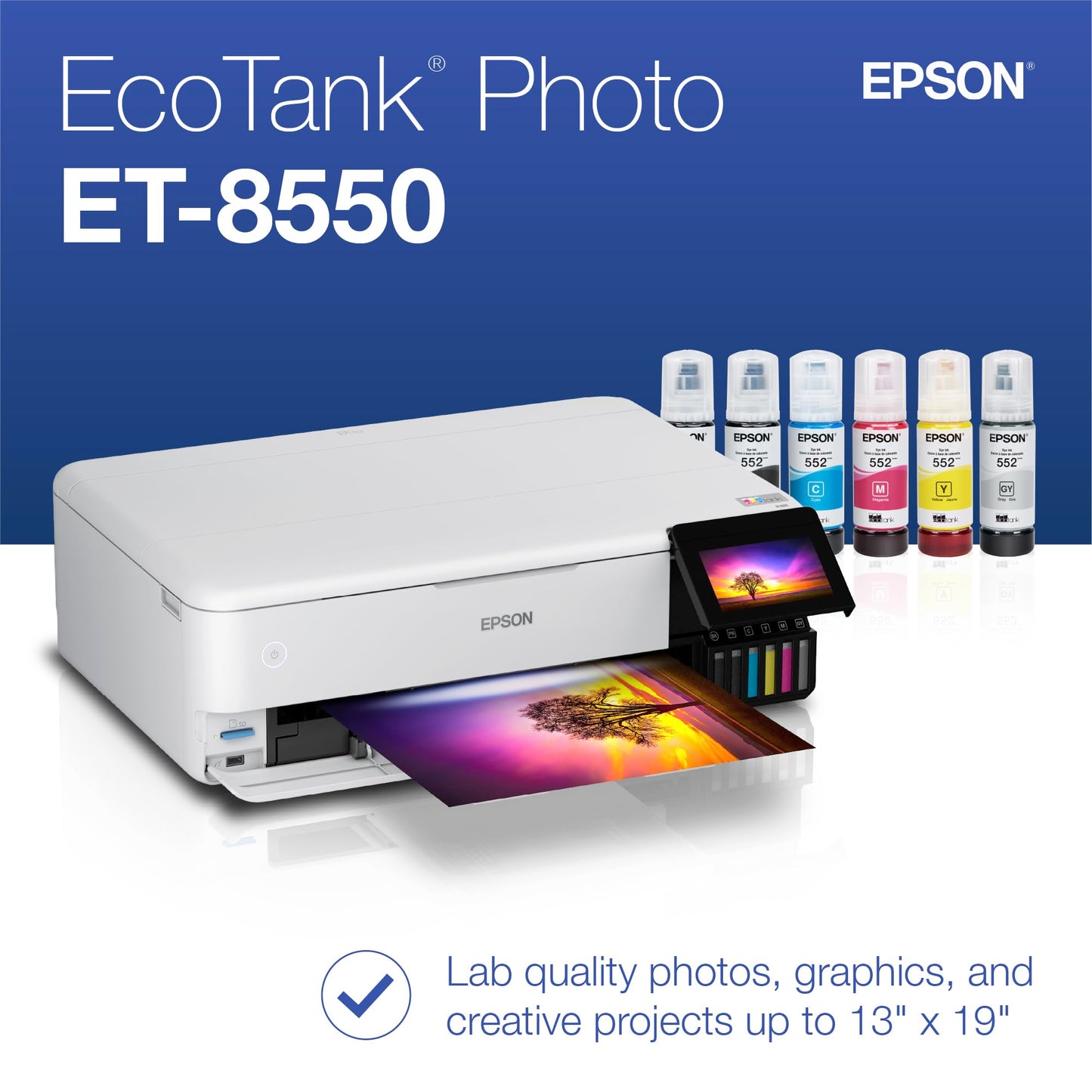 Epson Impresora EcoTank Photo ET-8550 Todo en Uno
