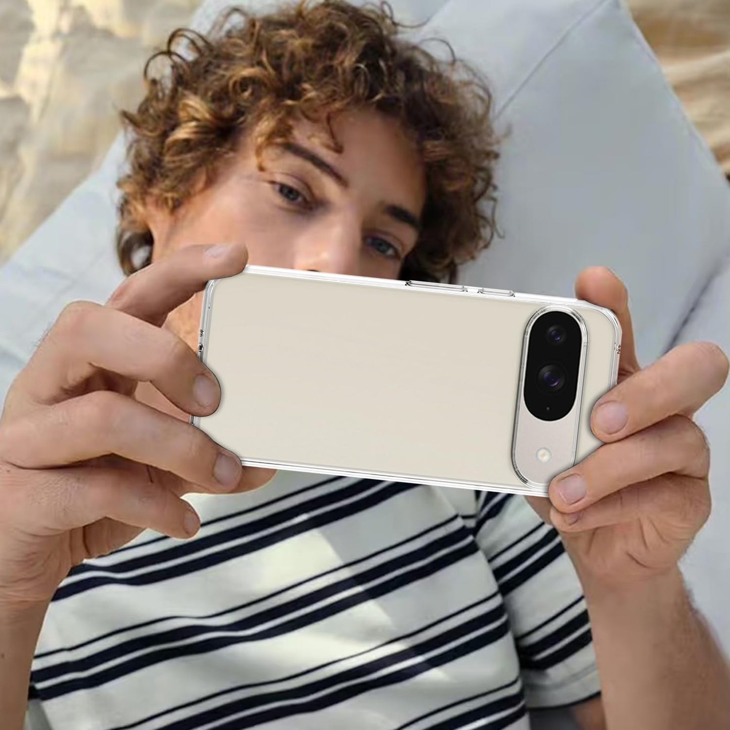 TENOC Funda Transparente para Google Pixel 9 y 9 Pro (6.3 Pulgadas)