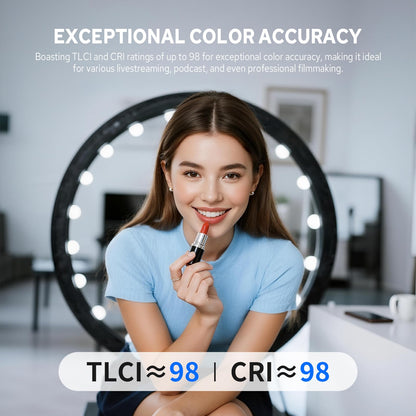 Godox Litemons LE200Bi Bicolor LED Video Light, 220W 57700Lux@1M CRI98+ Bowens Mount LED Light, Studio Bright with APP Control, 11 FX Effects, 0-100% Brightness(White)