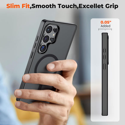 SUPFINE Funda Magnética para Samsung Galaxy S25 Ultra (Negro)