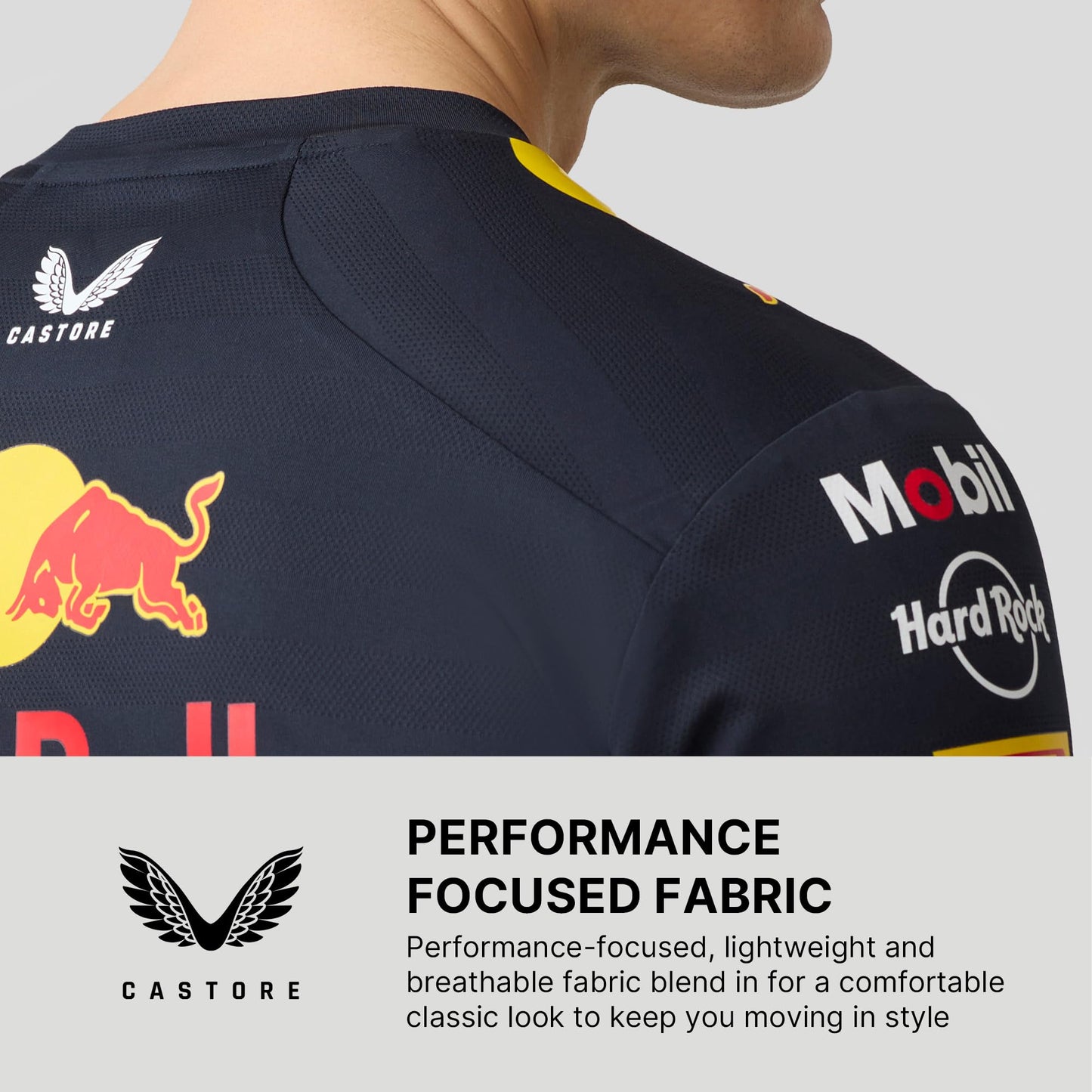 Castore Camiseta para Hombre Red Bull Racing F1 Team (Night Sky Blue)