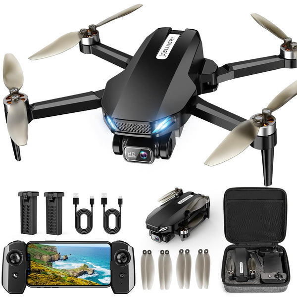 Dron GPS con Cámara 2K HD FPV para Adultos (Black)