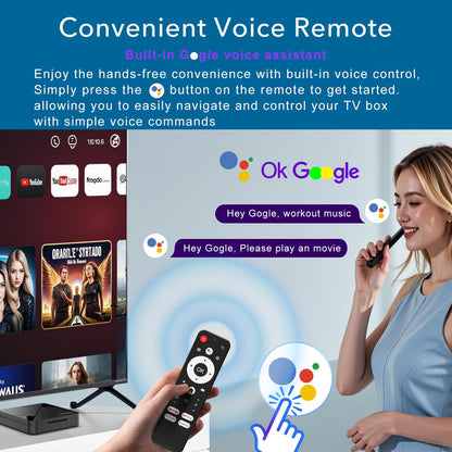 LEFFOT Dispositivo de Streaming TV Box Android 14.0 (16GB ROM / 2GB RAM)