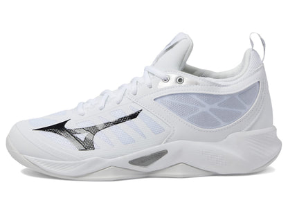 Mizuno Women's Wave Dimension Volleyball Shoe, White-Black