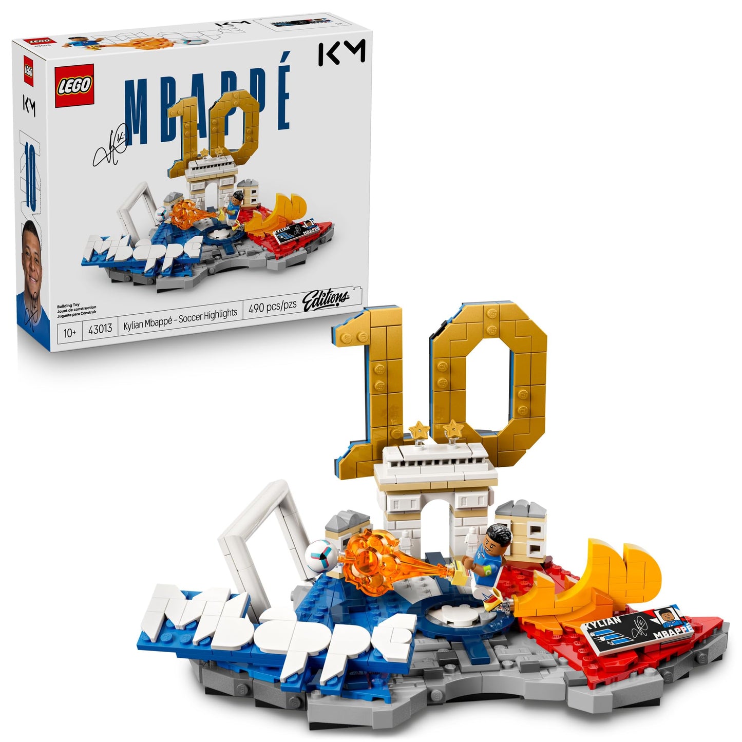 LEGO Editions Kylian Mbappé Momentos Destacados de Fútbol (43013)