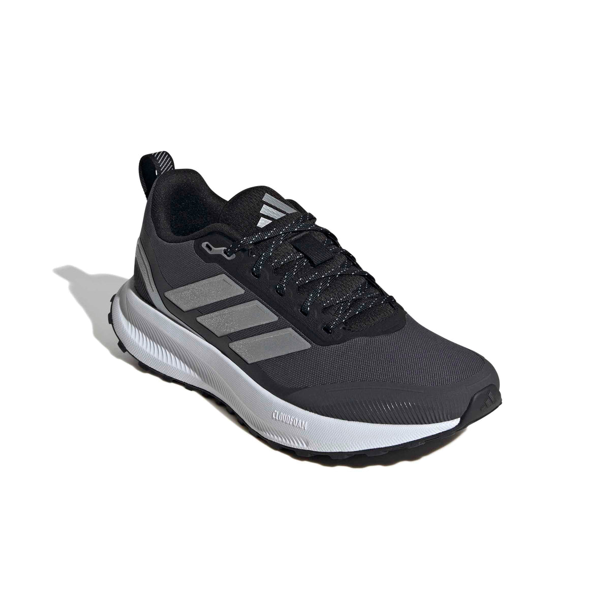 adidas Women's Run Falcon 5 Trail Running, Black/Silver Metallic/Carbon