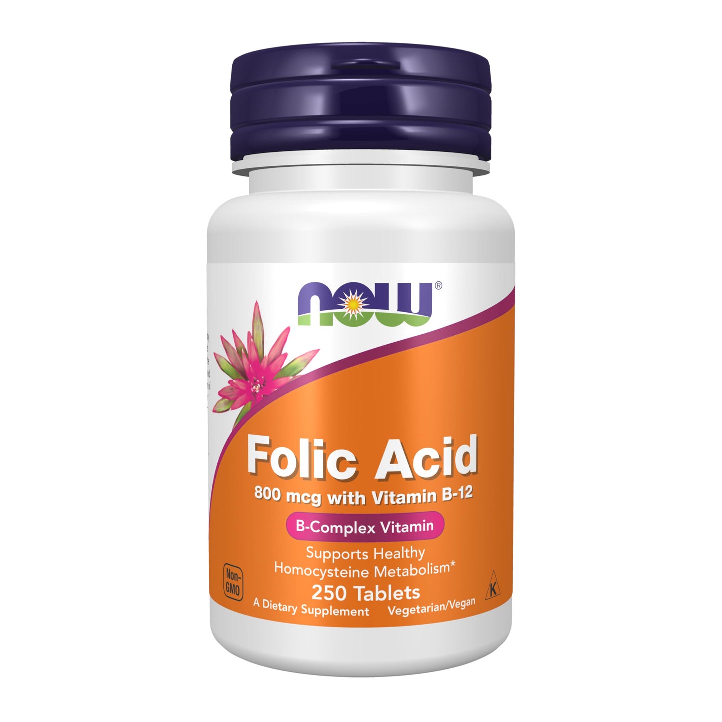 NOW Foods Tabletas de Ácido Fólico (800 mcg / Paquete de 2)