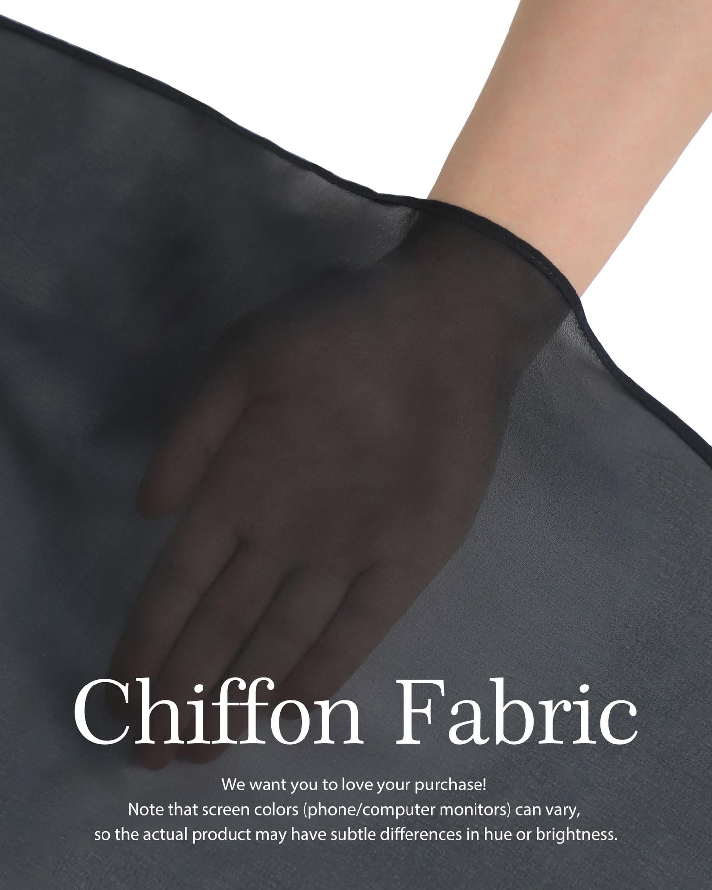 Capas y Mantones de Gasa para Vestido de Noche para Mujer (Negro)