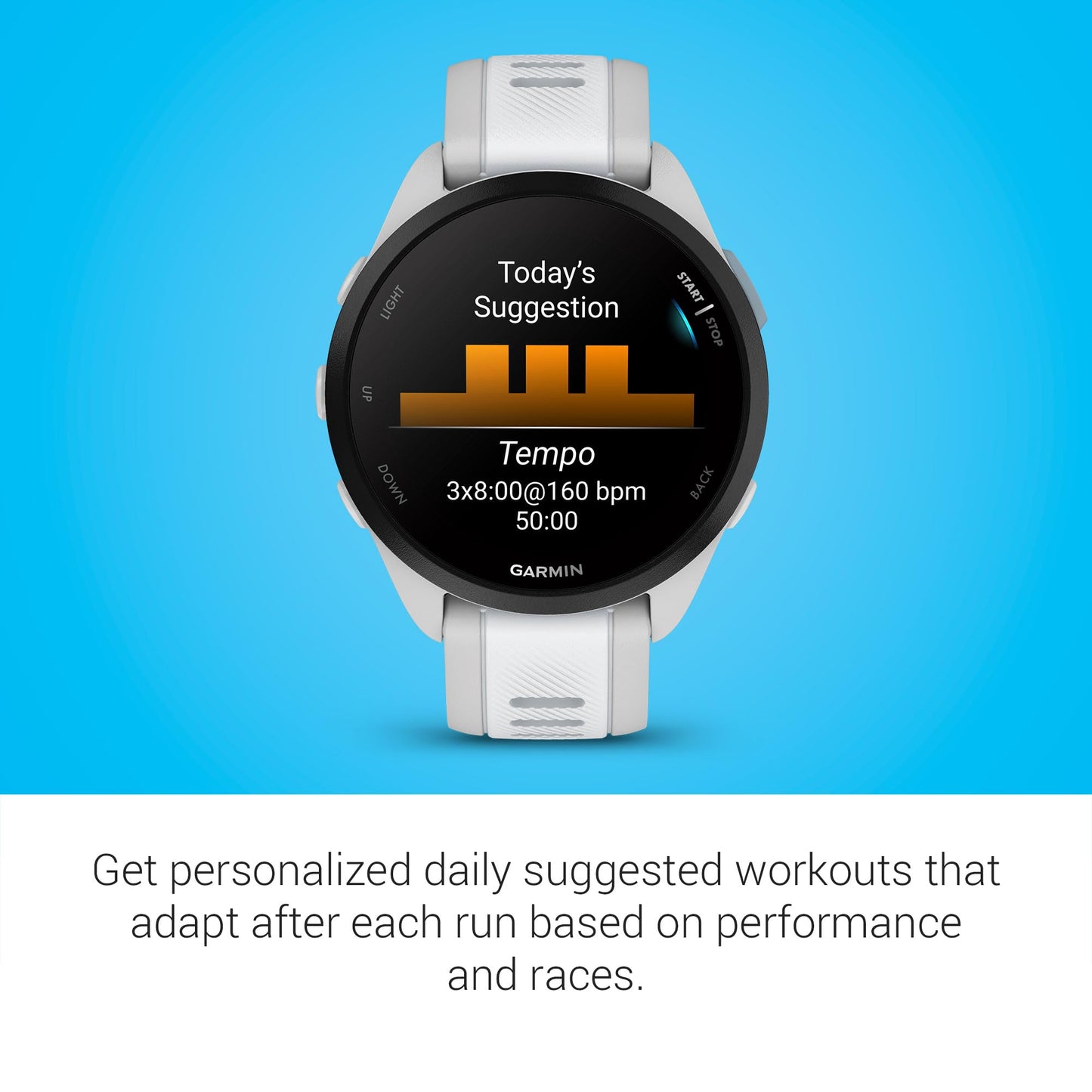 Garmin Reloj Inteligente para Correr Forerunner 165 (Whitestone)