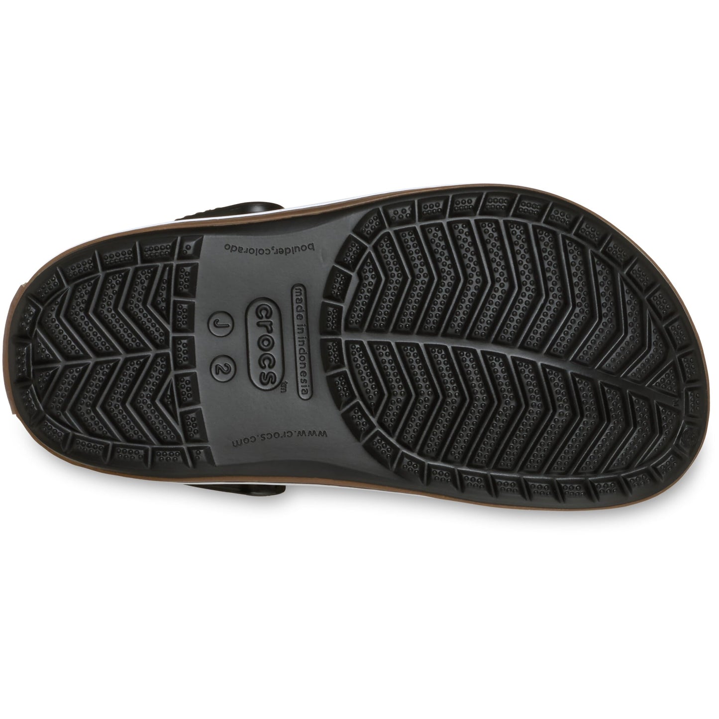 Crocs Unisex-Child Kids' Crocband Gum Clogs, Black/Gum