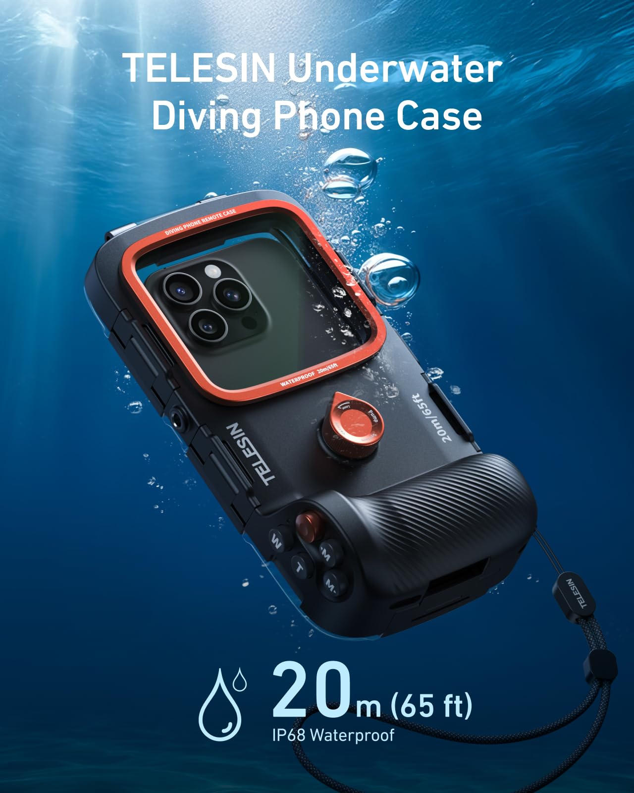 TELESIN Funda Subacuática Universal para Teléfono (Carcasa Impermeable)