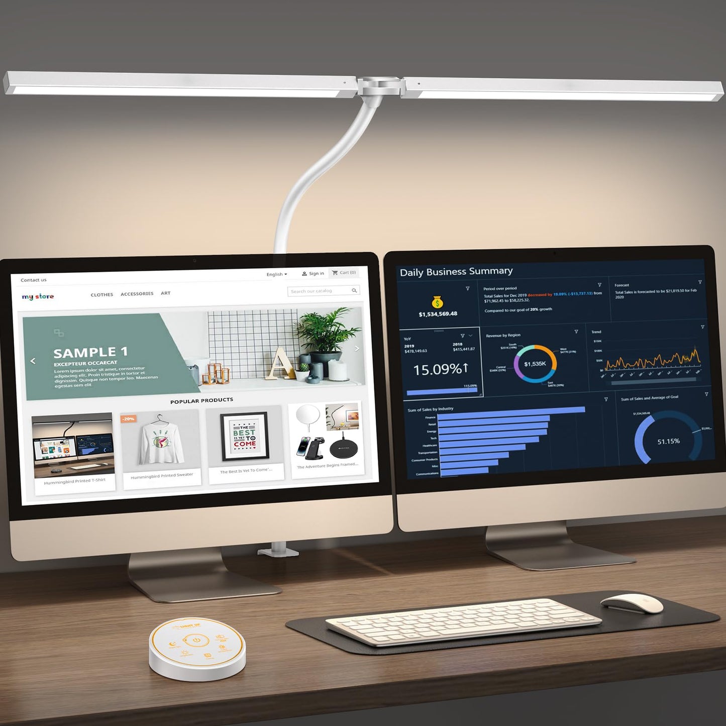 Pzloz Lámpara de Escritorio LED (24W / White)