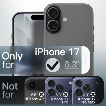 JETech Funda Mate para iPhone 17 de 6.3 Pulgadas (Negro)