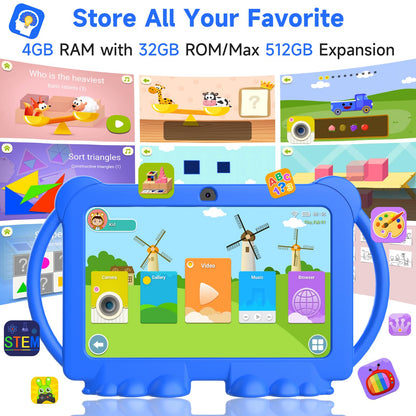 RUIQIAI Tableta para Niños 2026 de 7 Pulgadas (32GB / 4GB RAM)