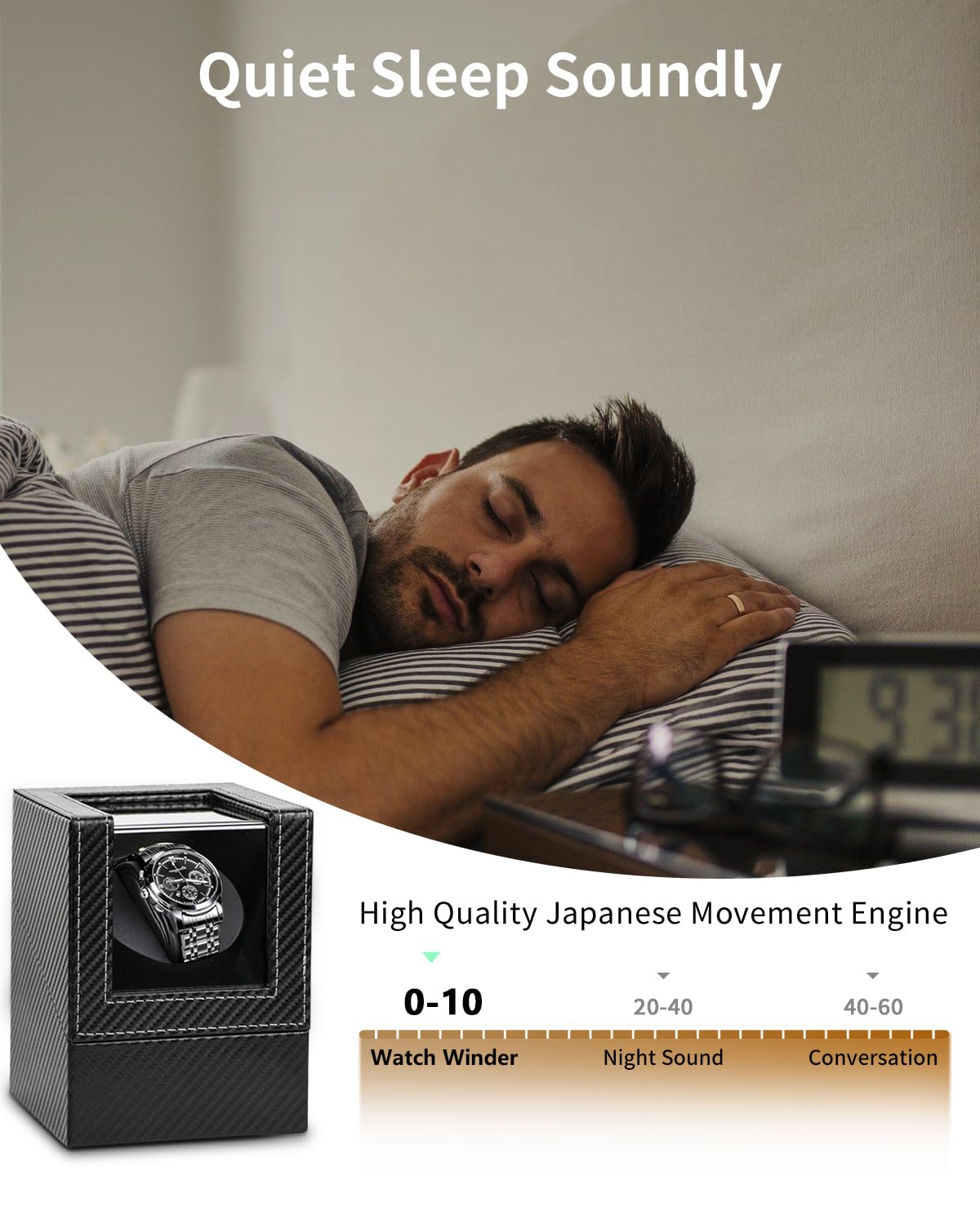 Caja de Cuerda para Relojes Automáticos (Negro)
