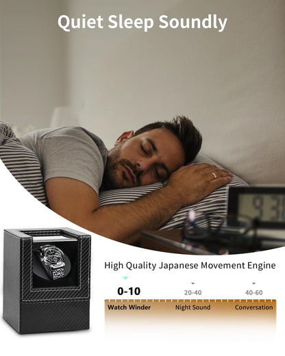 Caja de Cuerda para Relojes Automáticos (Negro)
