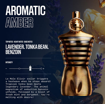 Jean Paul Gaultier Le Male Elixir Parfum para Hombre (2.5 oz)