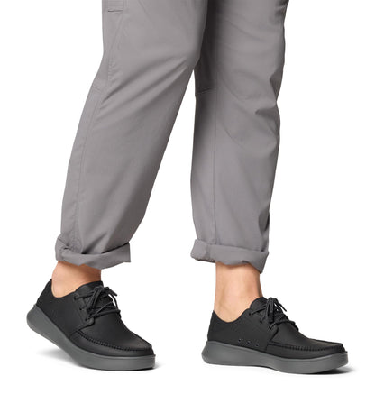 Columbia Mens Boatside Leather, Black/Dark Grey