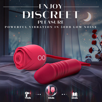 MOOLIGIRL Juguete Sexual Vibrador Tipo Rosa (10 Modos)