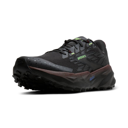 Brooks Men’s Cascadia 19 Mountain Trail Running Shoe - Phantom/Rum Raisin/Green -