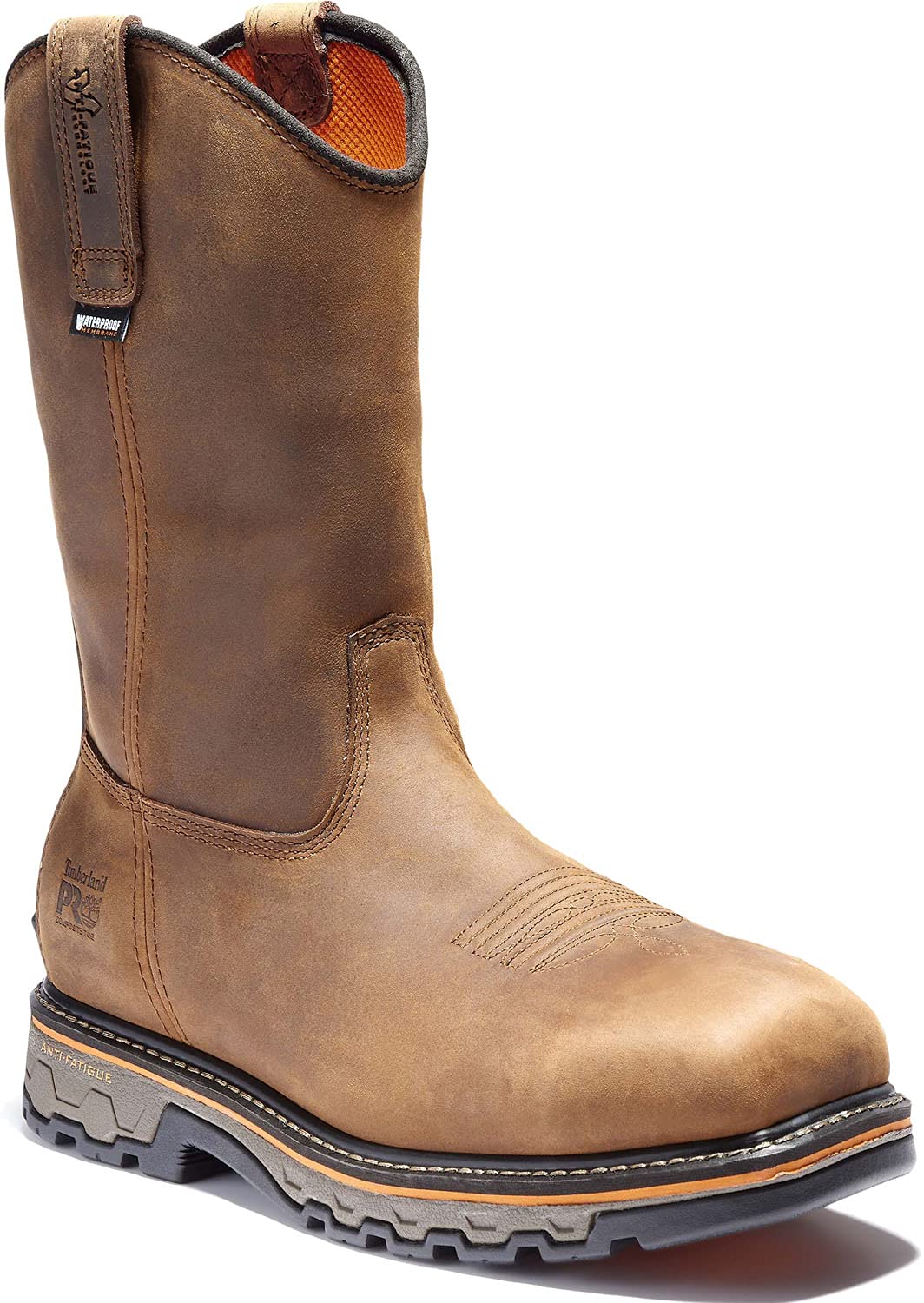 Timberland PRO Men's True Grit Pull On Composite Safety Toe Waterproof Industrial Western Work Boot, Earth Bandit-2024 NEW