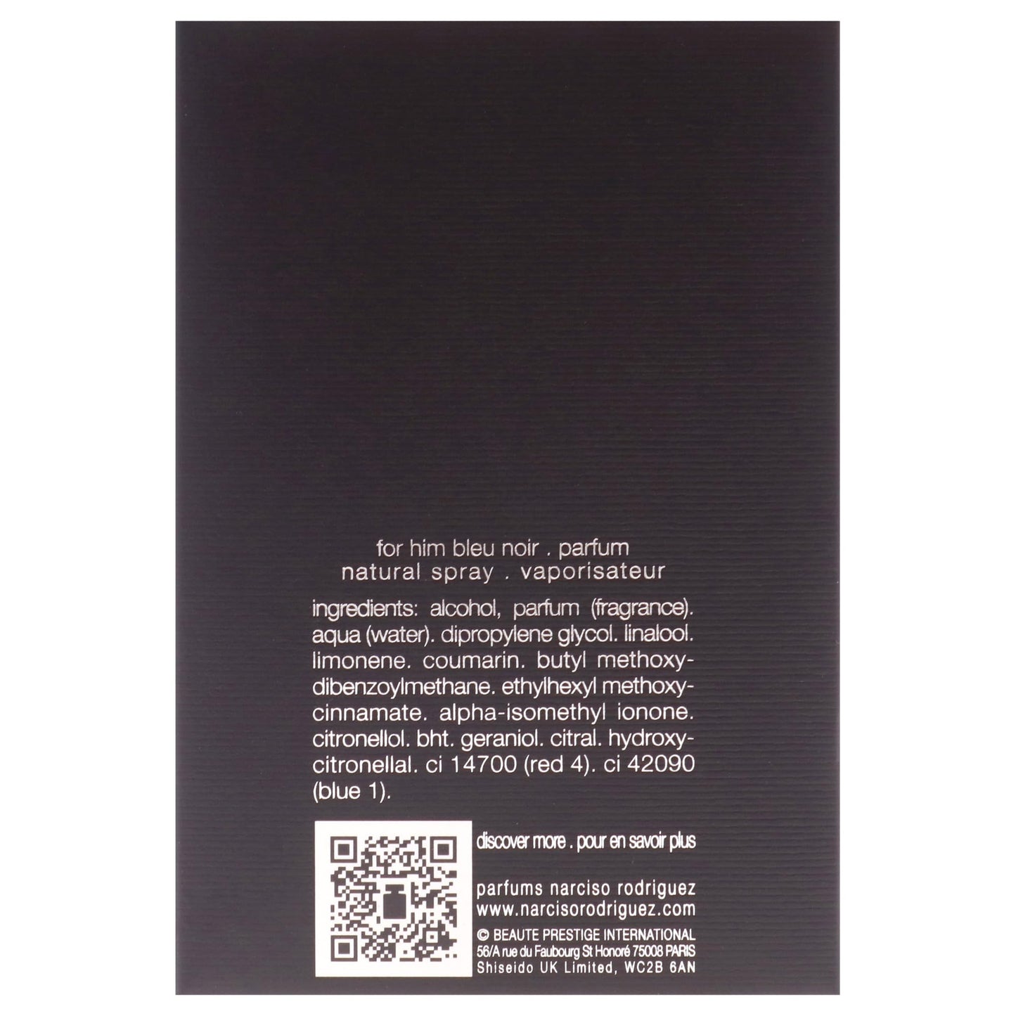 Narciso Rodriguez for Him Bleu Noir Parfum (3.3 Fl Oz)