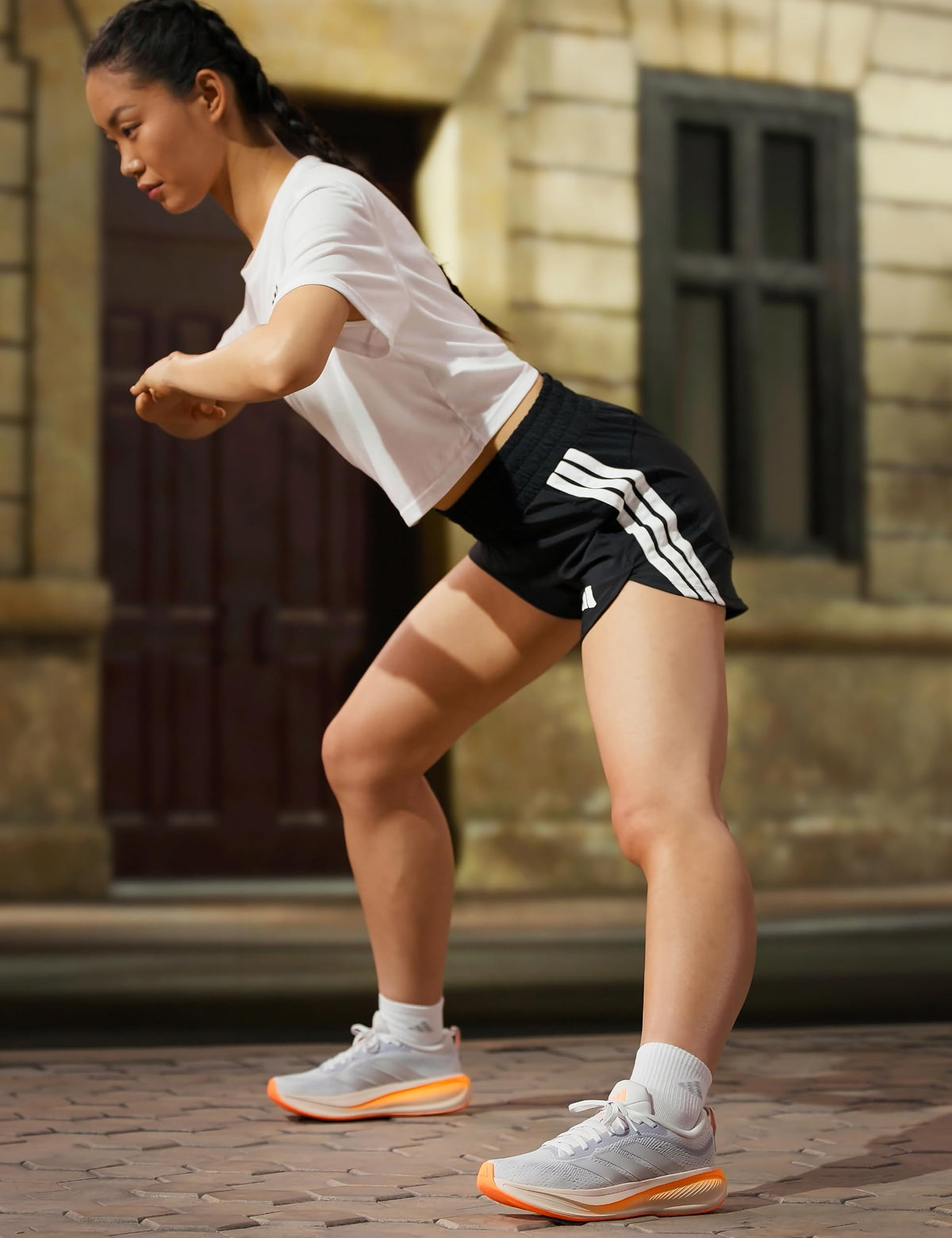 adidas Women's Response Pace Running, Dash Grey/Silver Metallic/Beam Orange