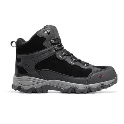 NORTIV 8 Men's Waterproof Hiking Boots Outdoor Mid Trekking Lightweight Mountaineering Shoes Paladin, Black, JS19004M