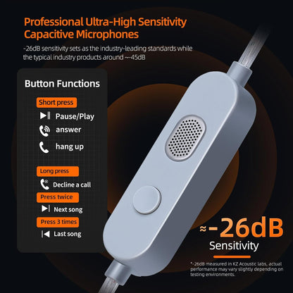 KZ Audífonos In Ear ZS10 Pro 2 USB C con Micrófono
