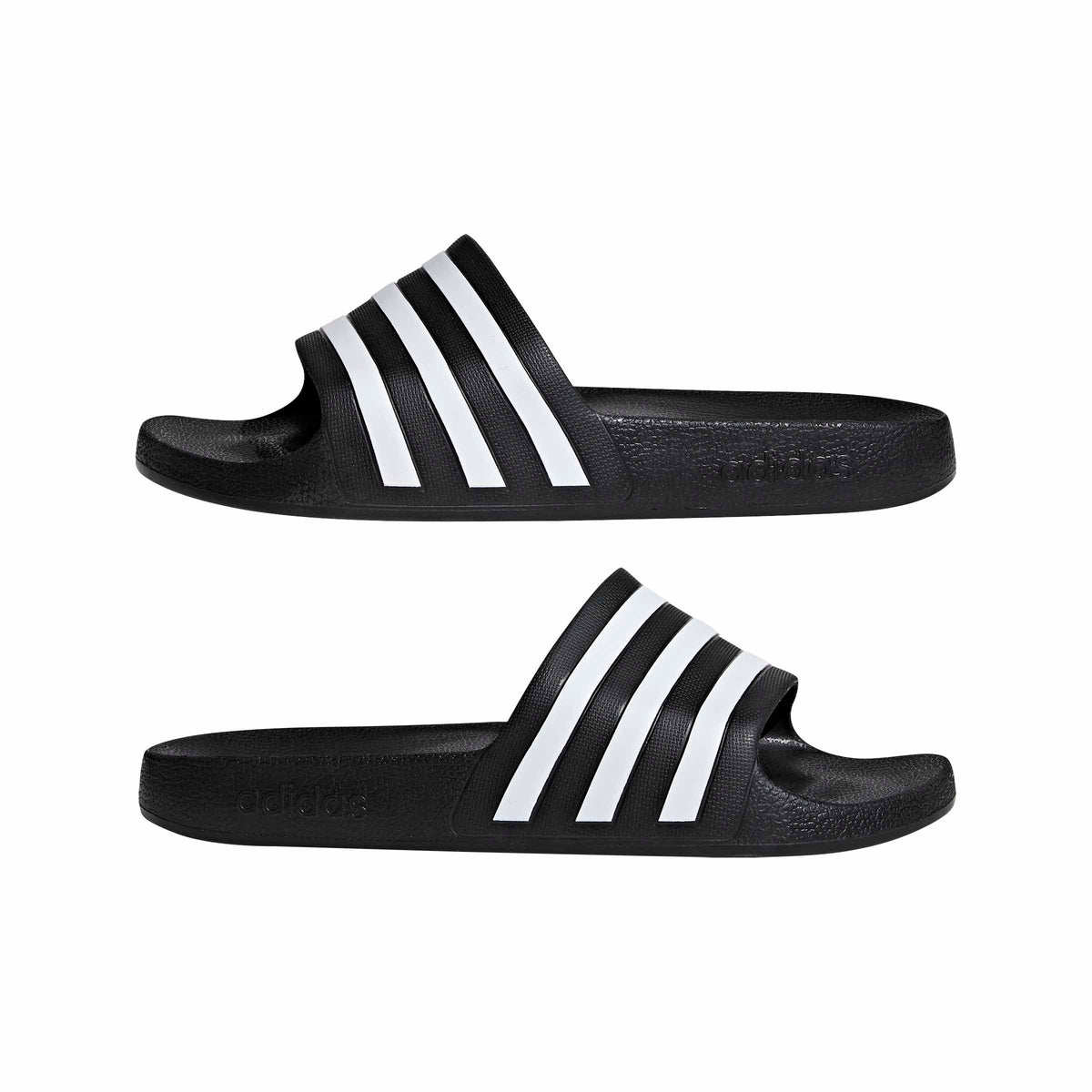 adidas unisex-adult Adilette Aqua Slides Black/White/Black 12