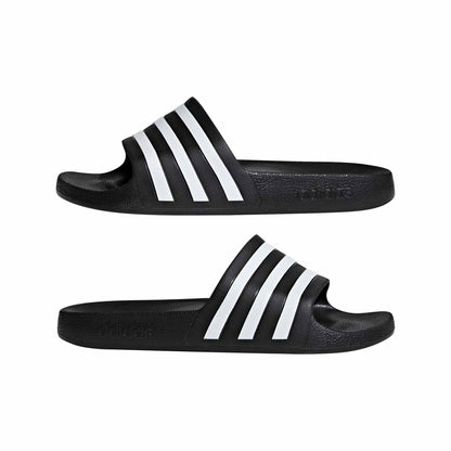 adidas unisex-adult Adilette Aqua Slides Black/White/Black 12