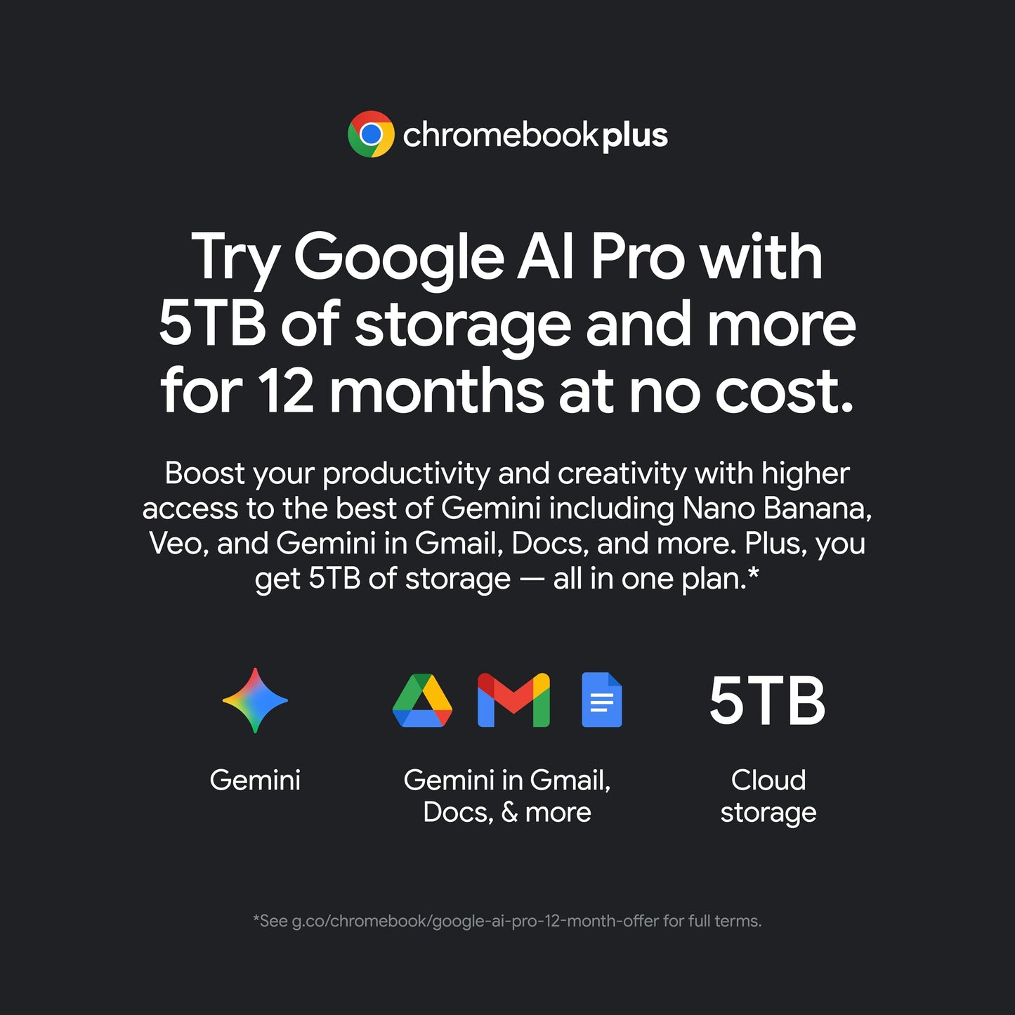 Acer Chromebook Plus 515 Laptop con Google AI (256GB SSD)