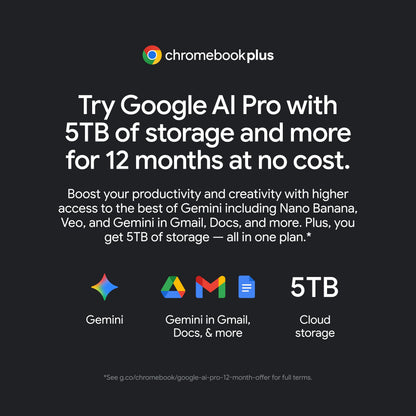 Acer Chromebook Plus 515 Laptop con Google AI (256GB SSD)