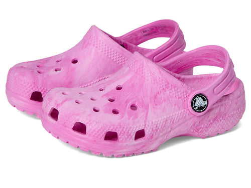 Crocs Kids Unisex Classic Marbled Tie-Dye Clogs (Little Kid/Big Kid) Pink Swirl 6 Big Kid Medium