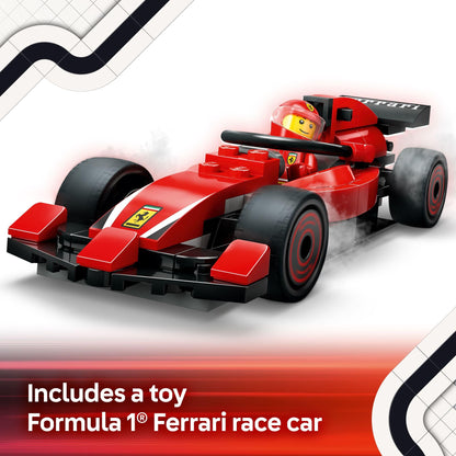 LEGO City Parada de Boxes y Equipo F1 con Auto Ferrari (Modelo 60443)