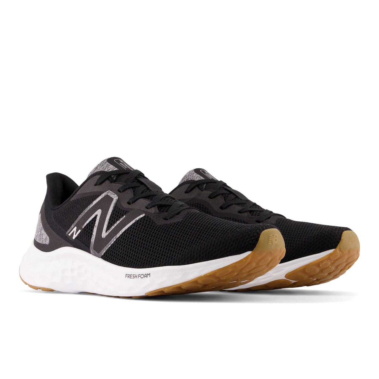New Balance Men's Fresh Foam Arishi V4 Running Shoe, Black/Silver Metallic/Gum 2