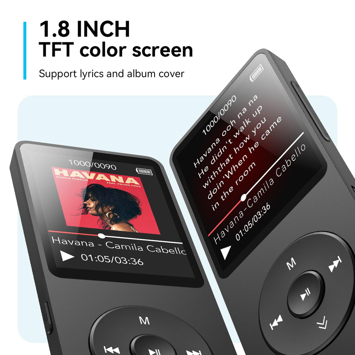 Reproductor MP3 AGPTEK A02 (32GB, Negro)