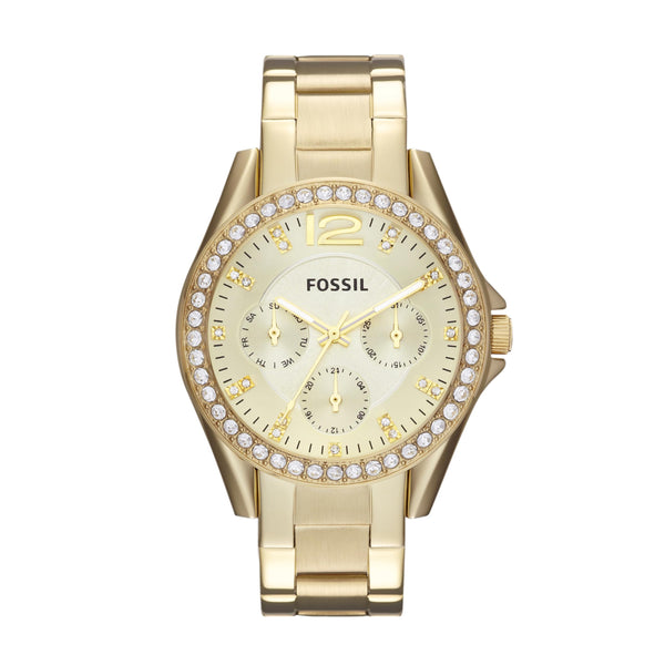 Fossil Reloj Riley de Cuarzo para Mujer (Gold Glitz)