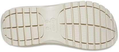 Crocs Classic Mega Crush Platform Sandals Wedge Bone