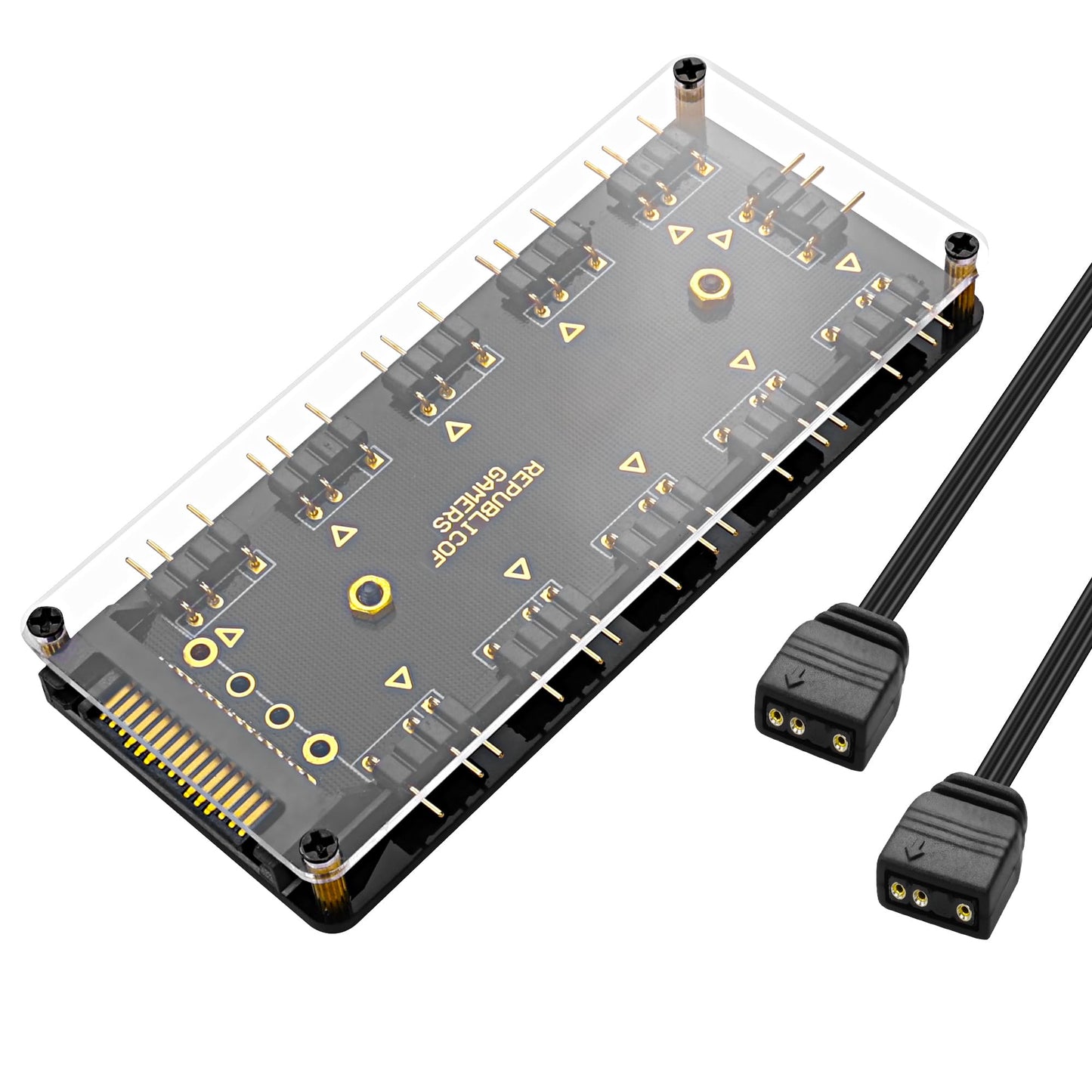 MEIRIYFA Controlador y Divisor HUB de Ventiladores LED ARGB (5V 3PIN)