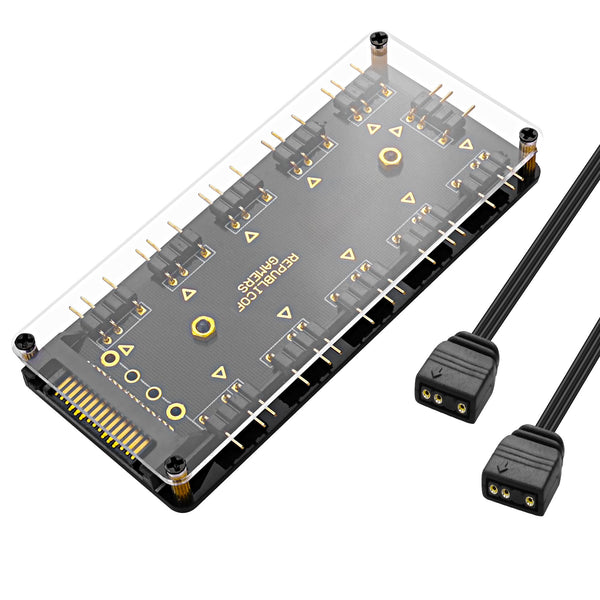 MEIRIYFA Controlador y Divisor HUB de Ventiladores LED ARGB (5V 3PIN)
