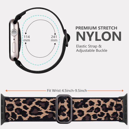Maledan Correa Deportiva Elástica Solo Loop para Apple Watch (Leopardo Amarillo)