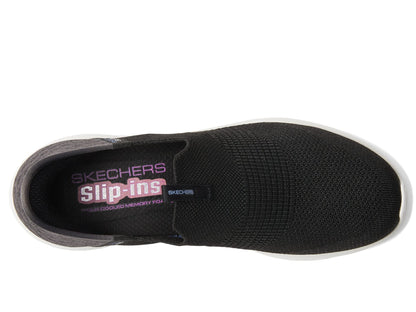 Skechers womens Hands Free Slip Ins Ultra Flex 3.0 Smooth Step Sneaker, Black