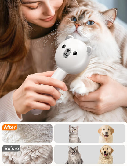 Cepillo a Vapor para Gatos Recargable USB