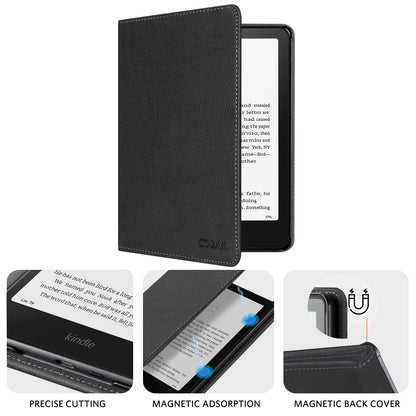CoBak Funda con Soporte para Kindle Paperwhite 12ª Gen y Colorsoft (Negro)